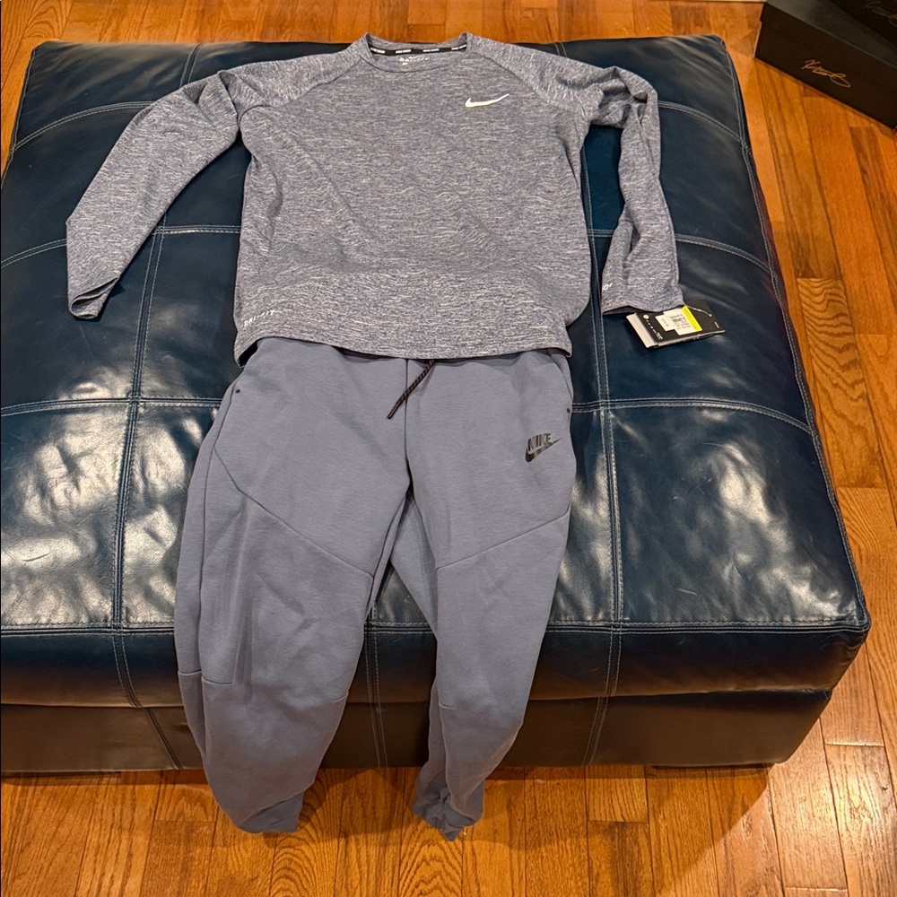 Nike Blue long sleeve dry fit size Small and Nike Tech Joggers size Men’s XS